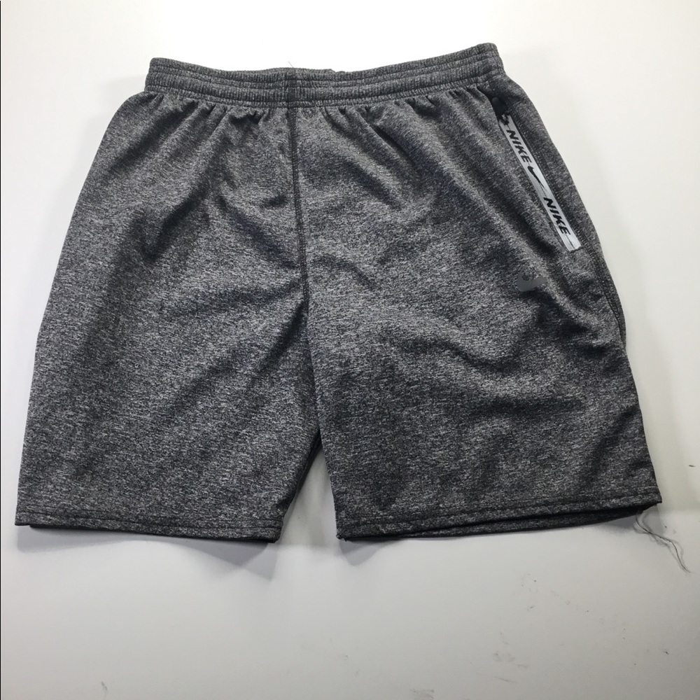 Nike Running Shorts Pockets Zipper Grey
